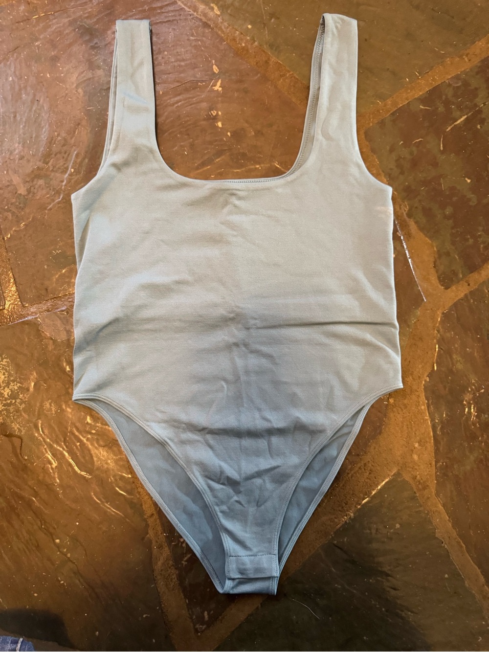 a new day Scoop Neck Bodysuit in Slate Blue